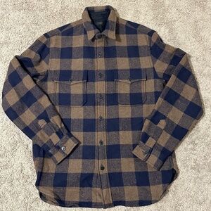 Jcrew wool buffalo check overshirt